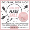 Flash Sale Banner - Thanksgiving Day Sale, 6 pm to 9 pm EST: Graphic Design by Confection Couture Stencils