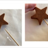 Step 1f - Insert Skewer into Baked Star Cookie: Cookie and Photos by Manu