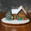 Miniature Winter Cabin Cookie - Where We're Headed!: 3-D Cookie and Photo by Aproned Artist