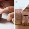 Steps 4a and 4b - Pipe Horizontal Siding: 3-D Cookie and Photos by Aproned Artist