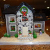 I Saw Mommy Kissing Santa Claus: Gingerbread House and Photo by Lisa Foss