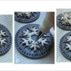 Steps 2a to 2c - Pipe Lines of Royal Icing through Snowflake for Glue: Design and Photos by Manu