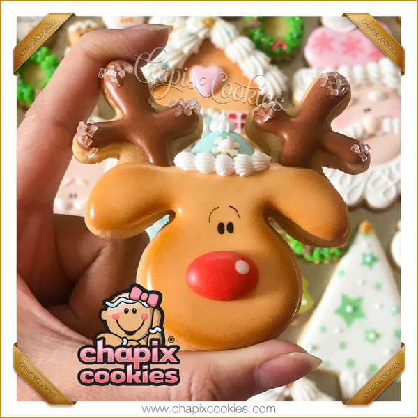 #7 - Rudolph the Red-Nosed Reindeer Cookie by ChapixCookies - BORDER