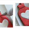 Steps 3a and 3b - Pipe Blanket Stitches Around Neck and Heart: Design, Cookie, and Photos by Manu