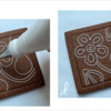 Steps 2c and 2d - Add Detail to Flower and Leaves: Design, Cookie, and Photos by Manu