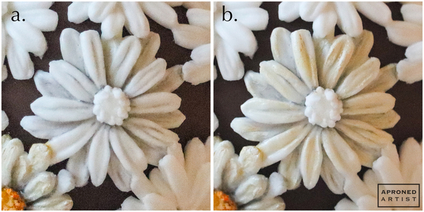 Steps 2a and 2b - Paint Daisy Petals