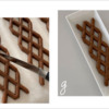 Steps 1f and 1g - Use Knife to Create Piping Guides, and Bake Cookie(s): Cookies and Photos by Manu