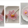 Steps 3c to 3e - Assemble Royal Icing Flower Transfer: Design and Photos by Manu