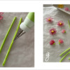 Steps 4f and 4g - Pipe Royal Icing Stems: Design and Photos by Manu