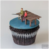 Fishing with Dad Cookie Cupcake Topper: Cookie, Cupcake, and Photo by Aproned Artist
