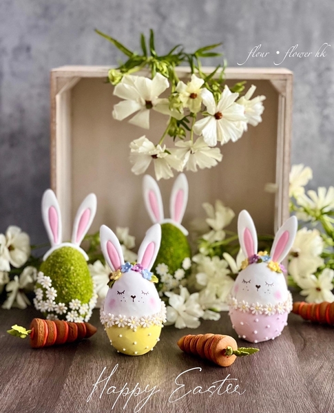 #3 - 3-D Bunny-Shaped Easter Egg Icing Cookies by Flour Flower HK