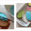 Steps 1a and 1b - Spread Royal Icing on Cookies: Cookies and Photos by Manu