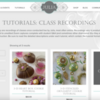 Screenshot of Tutorial Store on Julia's New Site: Cookies and Photos by Julia M Usher; Web Design by Fifth &amp; Brand and Julia M Usher