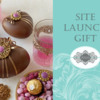Site Launch Gift Banner: Cookies, Photo, and Graphic Design by Julia M Usher