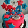 Spiderman Cake with Cookies: Cake, Cookies, and Photo by Bożena Aleksandrow