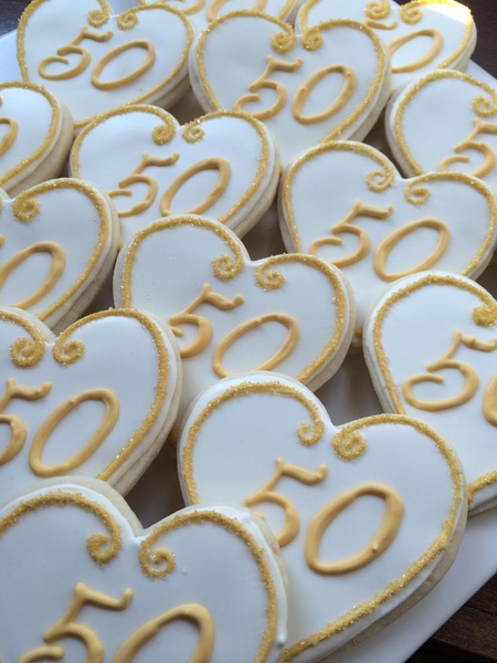 #6 - 50th Wedding Anniversary Cookies by Sarah's Sweets