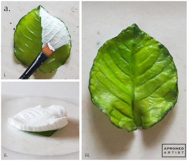 Step 2a - Paint Underside of Leaf