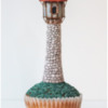 Rapunzel Tower Cupcake Topper: 3-D Cookie and Photo by Aproned Artist
