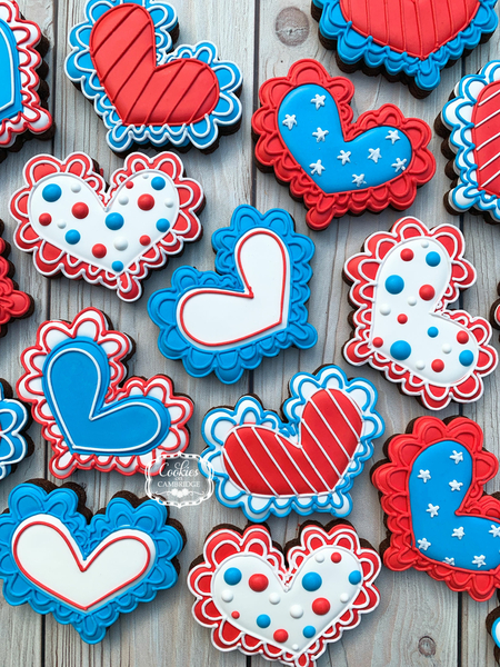 #8 - Patriotic Hearts by Cookies on Cambridge