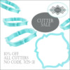 Cookie Cutter Sale Banner: Photos by Confection Couture Stencils; Graphic Design by Julia M Usher