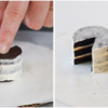 Step 1e - Apply Crumb Coat: 3-D Cookies and Photos by Aproned Artist