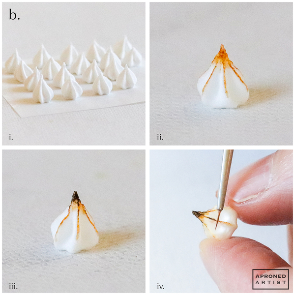 Step 2b - Pipe and Paint Meringue Kisses