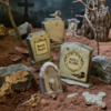 3-D Graveyard Scene Made with Deluxe Kit: 3-D Cookies and Photo by Julia M Usher; Stencils and Cutters Designed by Julia with Confection Couture Stencils