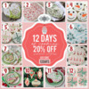 12 Days of Christmas Sale Banner: Graphic Design by Confection Couture Stencils and Julia M Usher