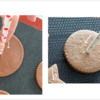 Steps 1a and 1 b - Plunge Straw into Round Cookies Before and After Baking: Design, Cookies, and Photos by Manu