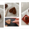 Steps 1g to 1j - Prepare the Upside Down Heart Tree Topper, and Contour Star Cookie: Design, Cookies, and Photos by Manu
