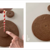 Steps 3a and 3b - Score Piping Line on Large Round Base Cookie: Design, Cookies, and Photos by Manu