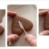 Steps 4a to 4bc - Glue Skewer to Upside Down Heart Cookie: Design, Cookie, and Photos by Manu