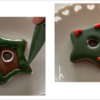Steps 4g and 4h - Outline and Flood Contoured Star Cookie, and Pipe Small Hearts on It: Design, Cookie, and Photos by Manu