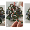 Steps 5d to 5f - Attach Each Tree Part Cookie to Base and Straw: Design, 3-D Cookie, and Photos by Manu