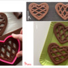 Steps 1g and 1h - Cut Large Hearts around Smaller Lattice Hearts, and Bake Cookies as Directed: Cookie Project and Photos by Manu