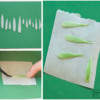 Steps 2a and 2b - Cut and Ice Wafer Paper Leaves: Photos by Aproned Artist