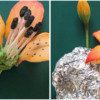 Step 5d - Attach Another Petal and Prop Until Set: Cookie and Photos by Aproned Artist
