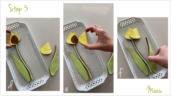 Step 3d to 3f - Arrange Cookies on Plate