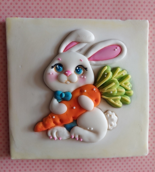#2 - Blue-eyed Bunny with Carrot by Elke Hoelzle