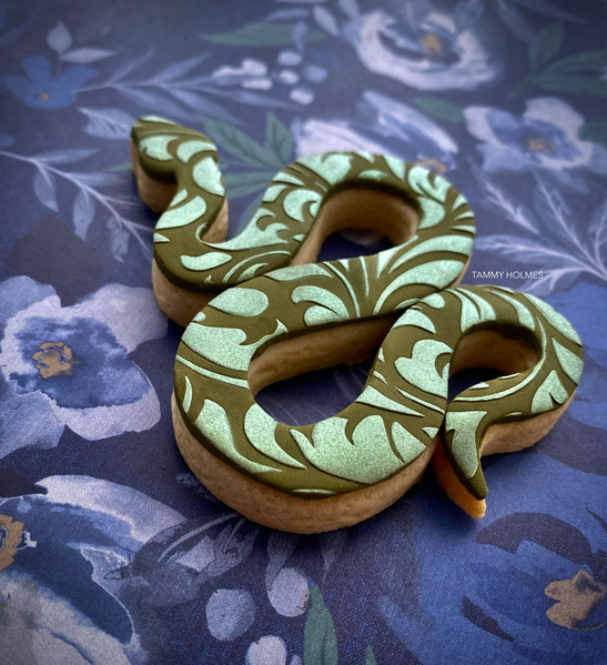 #2 - Green Embossed Shimmer Snake by Tammy Holmes