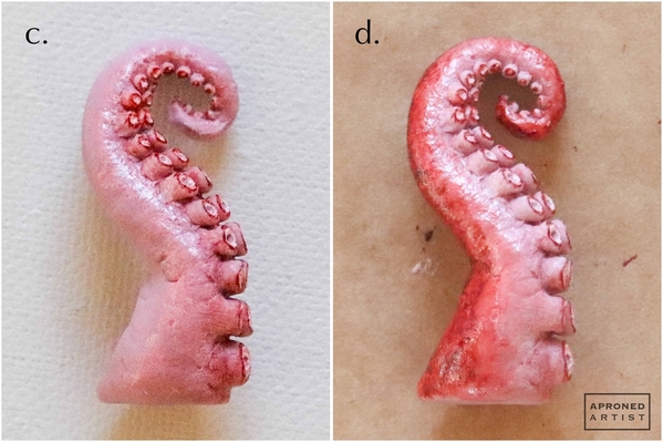 Steps 9c and 9d - Paint Tentacle