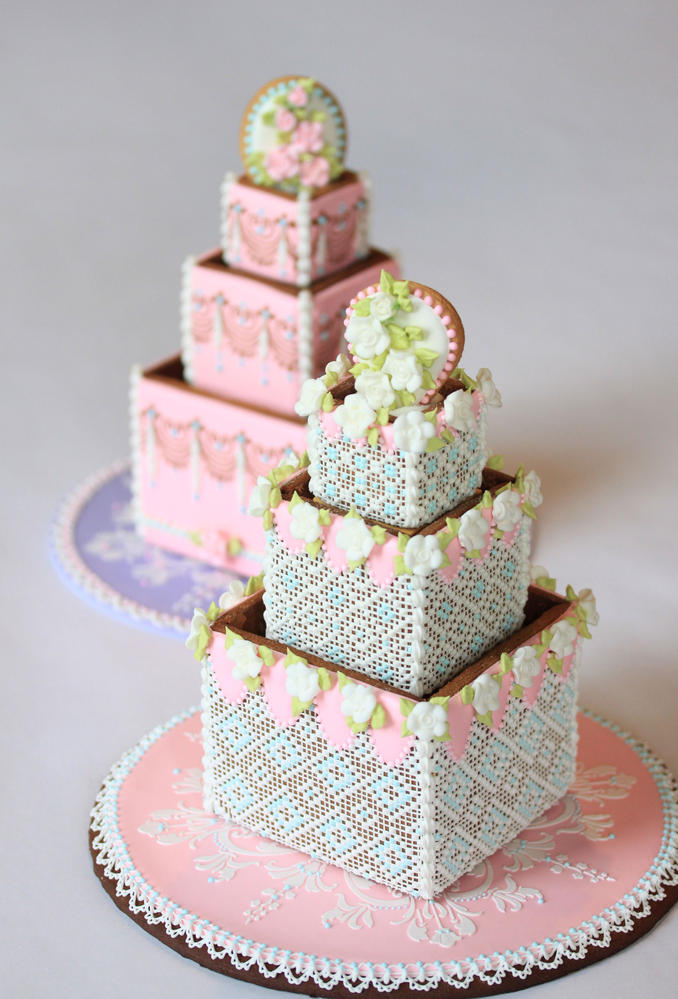 3-D Wedding Cake Cookies by Julia M. Usher