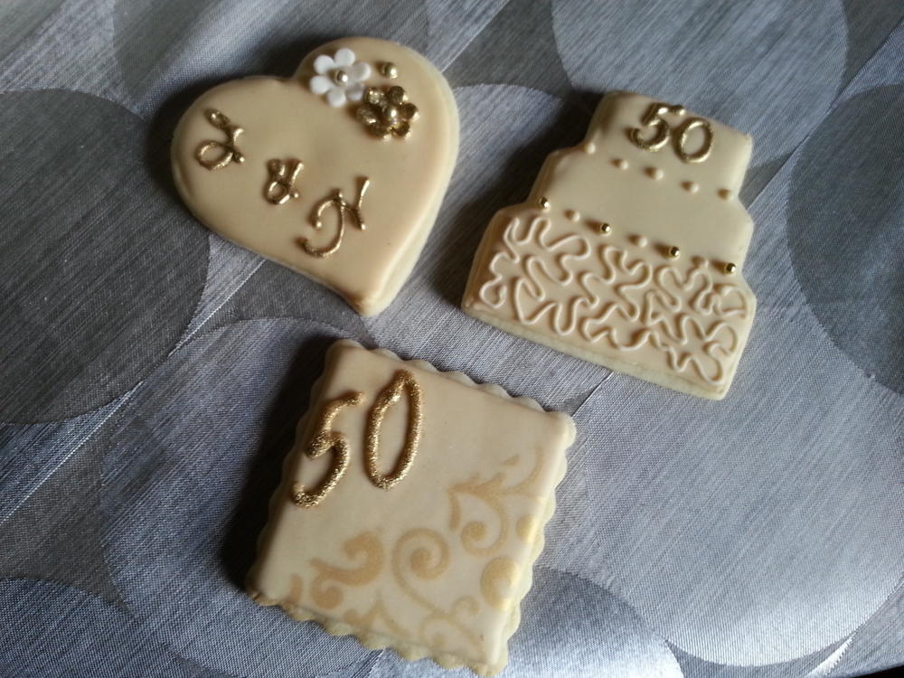 Assorted 50th Wedding Anniversary Cookies
