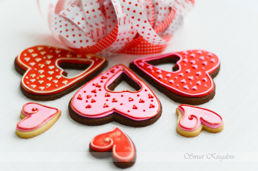 Valentine's heart cookies