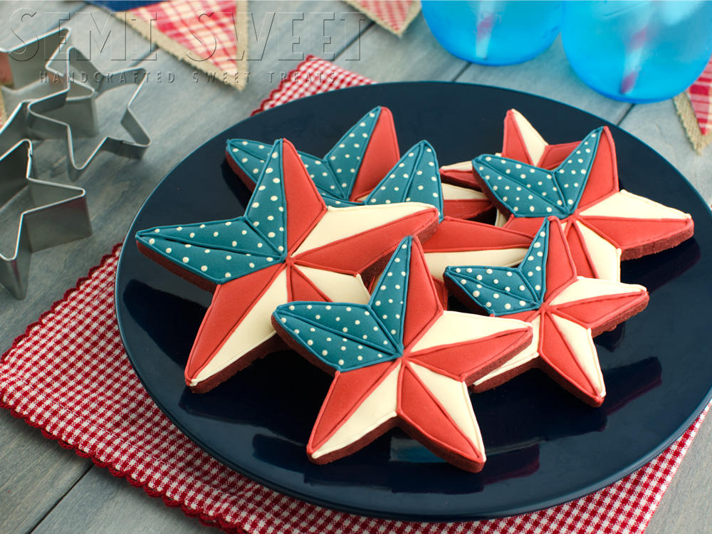 Patriotic Barn Star Cookies