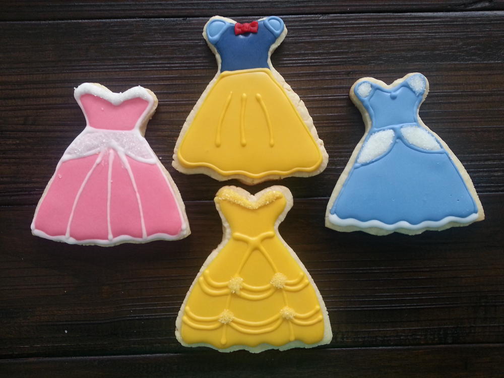 Princess dress cookies