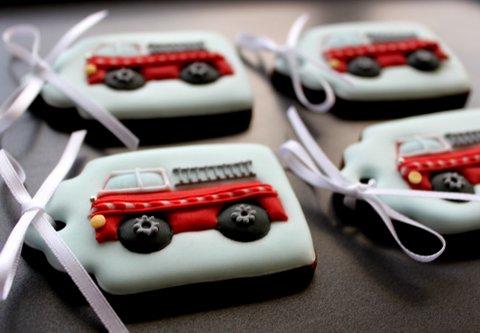 fire engine cookies