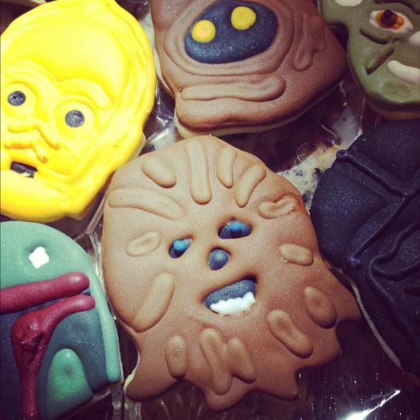 More Star Wars cookies!  Chewbacca!