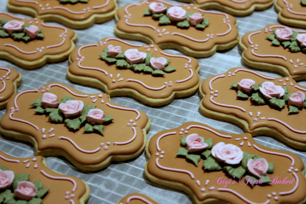 Rose cookie favors!