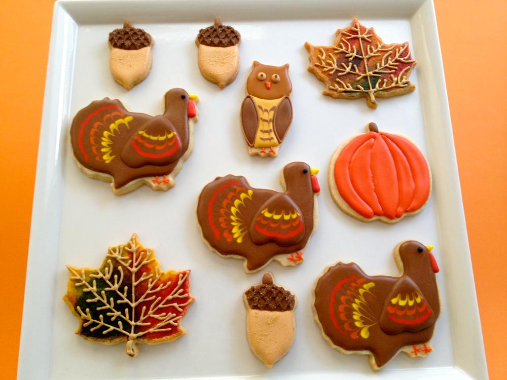 Thanksgiving cookie platter